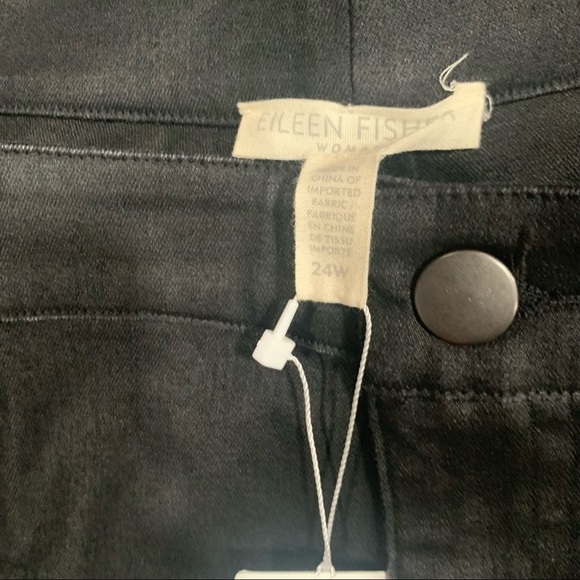 Eileen Fisher Women’s Coated Black Slim Ankle Jean - Picture 14 of 14